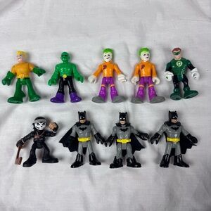 Fisher Price Imaginext DC Super Friends TMNT Lot Of 9 Batman Joker Green Lantern